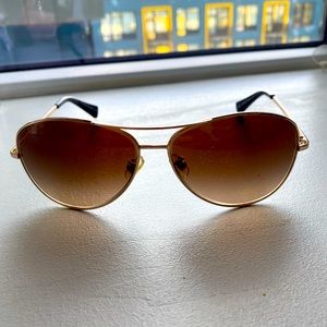Coach brown aviator sunglasses